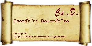 Csatári Doloróza névjegykártya